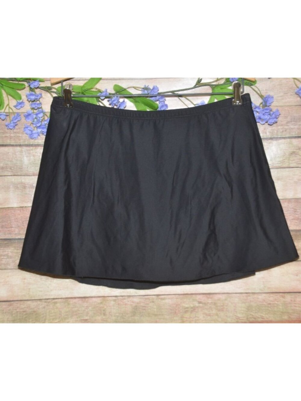 Miraclesuit Black Swim Skirt Bottom Size 8 Slimming Tummy Control